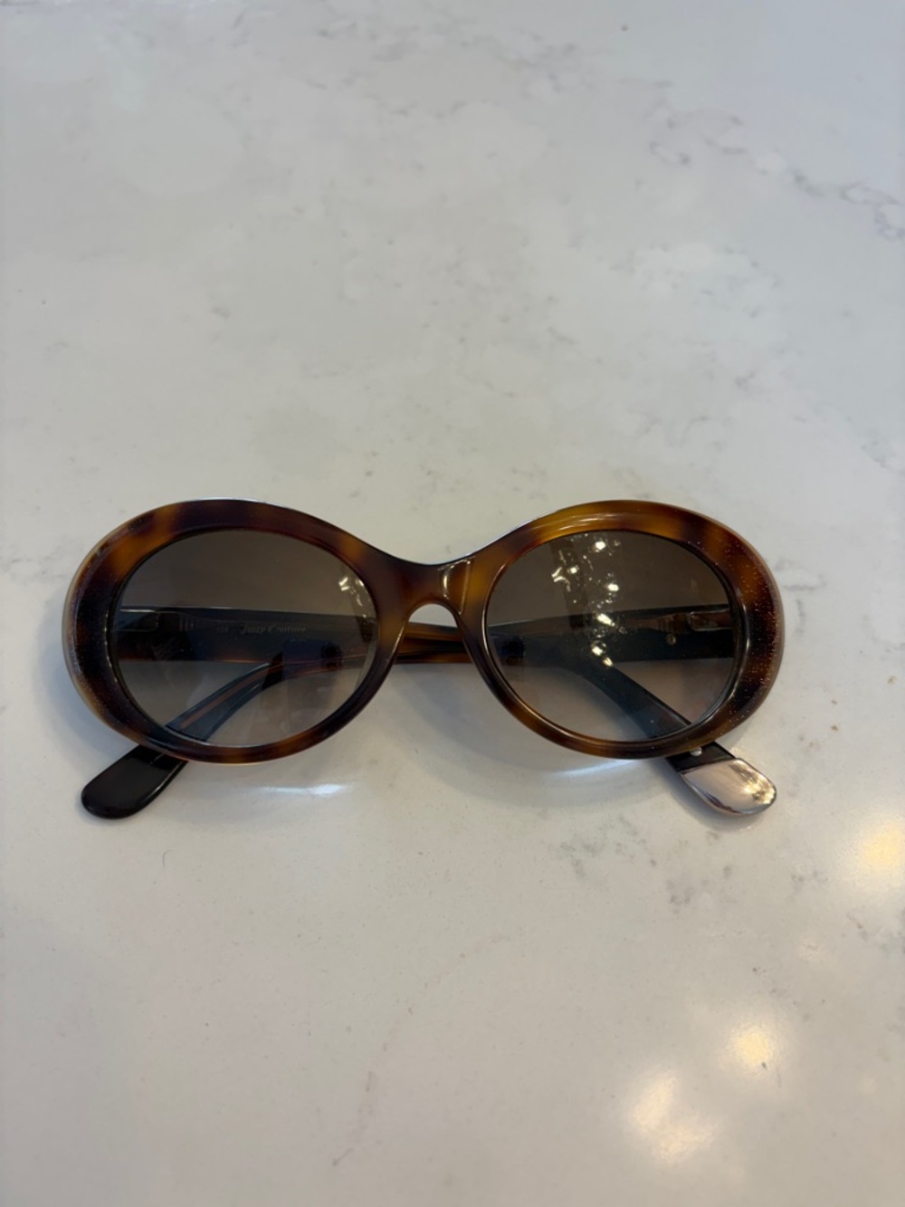 Juicy Couture Tortoiseshell Brown Oval Sunglasses